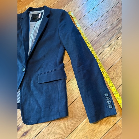 J Crew Solid Navy Blue 100% Linen Regent Blazer Suit Jacket Women’s Size 2 - Picture 14 of 16
